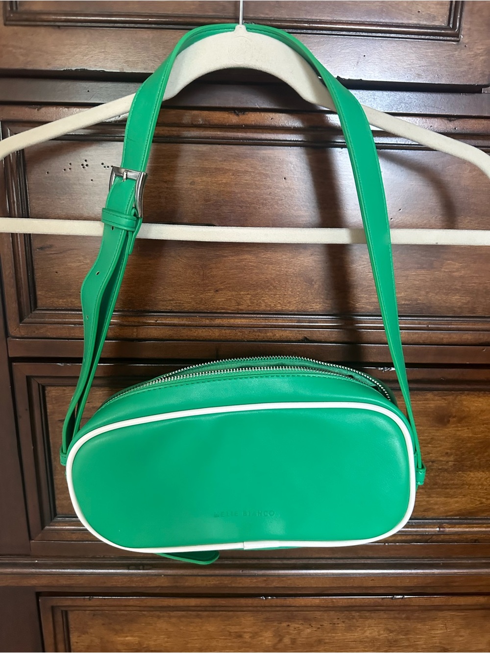 Melie Bianco Green Crossbody Bag with White Trim - From Anthropologie